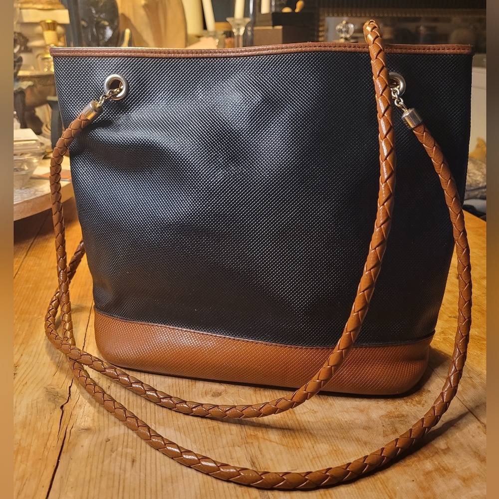 Bottega Veneta Black and Brown Tote Bag